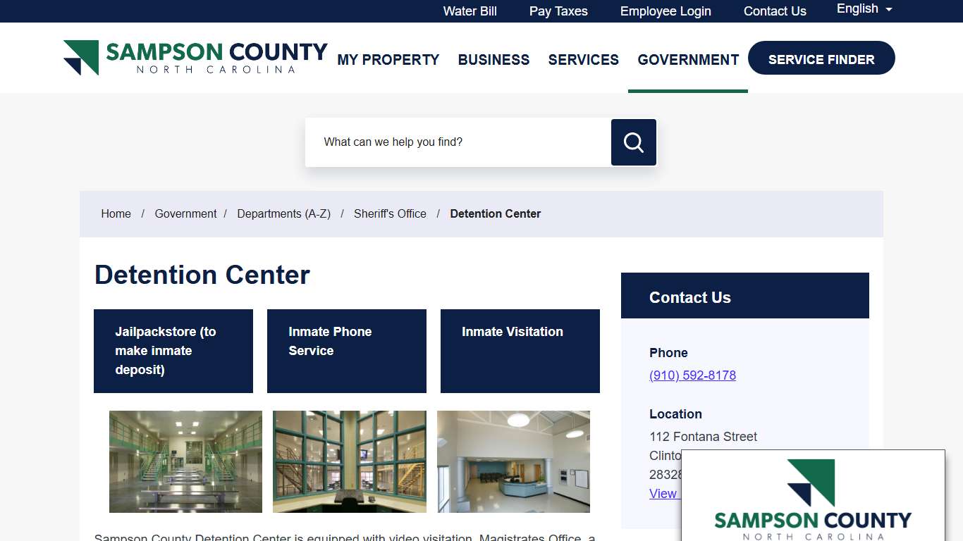 Detention Center - Sampson County Government